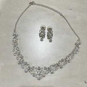 Cubic Zirconia Necklace and Earring Bundle